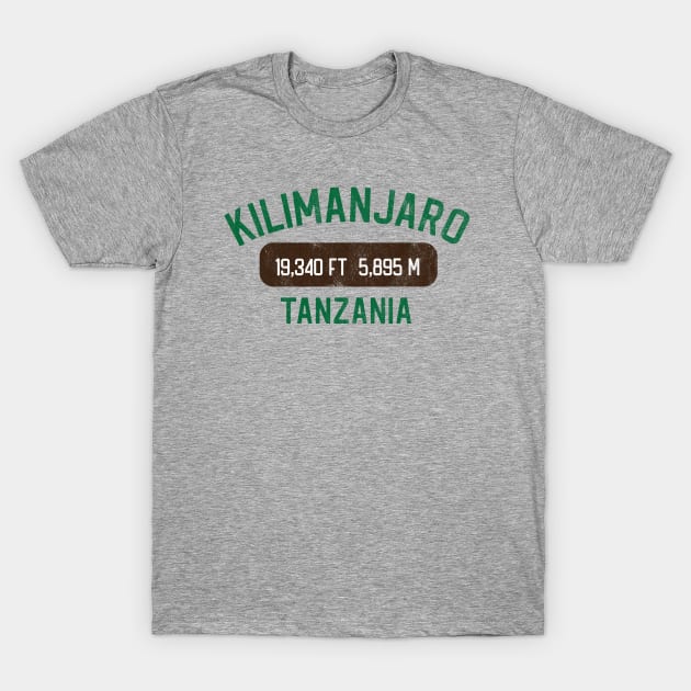 Mount Kilimanjaro - Tanzania - Highest Peak in Africa - Green Retro T-Shirt by TGKelly